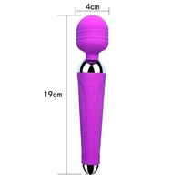 Vibrateur Masseur Puissant Rechargeable Étanche en Silicone pour le Corps, Baguette AV, Jouet Sexuel Adulte pour Femmes et Couples, Point G, 10 Fréquences