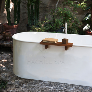Hachillsp's New Design Oval Stainless Steel Outdoor Soaking Tub Wooden Spa Accessories Painted <strong>Ice</strong> Bath Tub Option <strong>Ice</strong> <strong>Bucket</strong> - Product Image 4