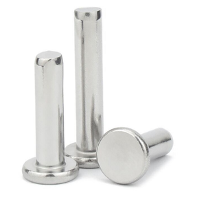 Remache metálico de aluminio sólido con cabeza redonda plana grande personalizado - Product Image 1