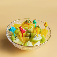 Food-Grade Kids Dierlijke Vorm Bento Picks Mini Plastic Fruitvorken Voor Tafeldecoratie En Accessoires