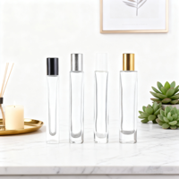 5ml 10ml 15ml rouleau de verre vide sur des bouteilles pour huiles essentielles avec des boules de rouleau en acier inoxydable