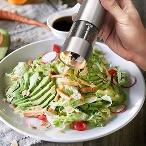 Moulin à sel et à poivre automatique électrique MHK66, à manivelle, écologique, en acier inoxydable, alimenté par batterie - Product Image 5