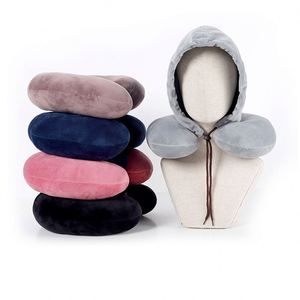 S3Y New <b>Memory</b> <b>Foam</b> Sponge Airplane Car Headrest Sleeping Hooded Travel Neck Pillow - Product Image 1