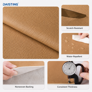 Rouleau de tissu en similicuir PVC ignifuge à grain de litchi, pour revêtement de canapé, siège de voiture, sac, feuille de vinyle en stock - Product Image 3