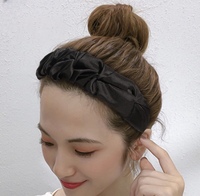 Serre-tête en tissu style européen Lingshang, couleur unie, imprimé léopard, nœud papillon, type U, léger, pour femme adulte, multi-occasions