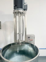 Machine à homogénéiser et émulsifier les crèmes cosmétiques en acier inoxydable, mélangeur à cisaillement élevé à levage pneumatique, broyeur chimique motorisé