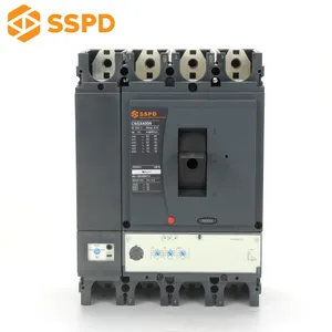 SSPD Cina Merek Terbaik PA66 Bahan CNS 400N 400A 690V 50kA Casing Cetakan Kapasitas Pemutus Sirkuit MCCB