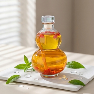 Nuova Creativa Teiera per Infusione <span class=keywords><strong>a</strong></span> Freddo, Bottiglia <span class=keywords><strong>a</strong></span> Forma di <span class=keywords><strong>Zucca</strong></span>, Ornamento Fu Lu, Set da Tè, Bottiglia per Bevande e Vino alla Frutta Resistente al Calore - Product Image 1