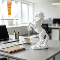 Statue en résine Cheval du Succès, Ornement Décoratif Créatif pour la Maison, Figurine Artisanale Décorative pour Bureau, Pâte de Polissage Gratuite 10ml