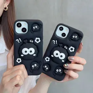 Phone Case With Holder Cute Design Style 3D Cartoon Soft TPU Silicone Mobile Phone Cases For IPhone 15 14 13 12 Pro Max Cover