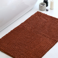 Tapis de Bain Tuftés en Chenille à Design Personnalisé Antidérapants Microfibre Colorés Tapis de Douche Doux et Moelleux Lavables en Machine