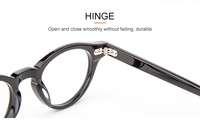 Lunettes optiques classiques rondes vintage avec logo personnalisé, monture en acétate, lunettes de vue