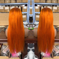 Peluca de Cabello Humano Virgen Vietnamita Natural Pre-Desplumada con Frente Transparente HD para Peluca de Encaje de 30 Pulgadas Negra 13x6