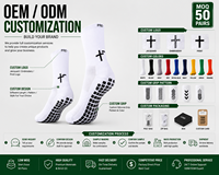 Chaussettes de sport antidérapantes personnalisées pour jeunes, collection automne, avec grip croisé, pour le football – Fabricant OEM