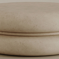 Table basse en marbre travertin, double plateau, forme ronde, beige, travertin romain, style Wabi, table centrale pour salon, maison de rêve