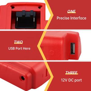 תחליף לסוללה M-18 עם מתאם מטען USB עבור מילווקי 18V מתאם לכלי עבודה חשמליים מתאם מטען סוללות - Product Image 2