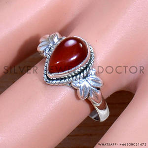 925พลอยคาร์เนเลี่ยนแหวนเงินสเตอร์ลิงแหวนเงินขายส่งจำนวนมาก - Product Image 2