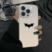 Pour iPhone 16 étui nouveau motif chauve-souris IMD housse de téléphone portable pour iPhone 14 15 16 Pro Max Plus