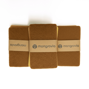 Set di 6 spugne rettangolari in fibra di cocco Mangrovia, biodegradabili, per la pulizia della cucina e delle superfici in legno - Product Image 1