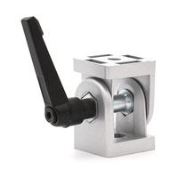 Articulation pivotante flexible en alliage de zinc, très vendue, pour profilés aluminium série 4040 avec poignée de nivellement verrouillable