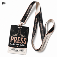 Badge ID Personalizzato in PVC RFID NFC con Cordino Stampato a Sublimazione per Settimana della Moda ed Eventi