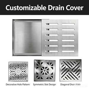 Grille de drainage en acier inoxydable avec cadre à fentes pour l'évacuation des eaux pluviales et des eaux usées - Product Image 4