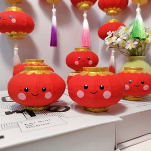 Wooden Lanterns With Chinese Style Tassels Round Decorative <b>Ornaments</b> For Chinese New Year Multi Piece Package - Product Image 3