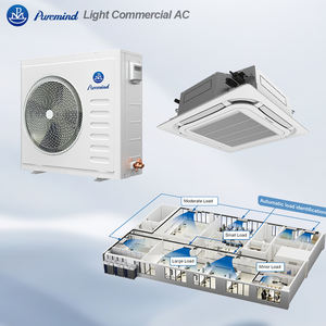 Climatiseur cassette Puremind à vitesse fixe 18K-60K BTU R410A, refroidissement uniquement, avec télécommande, pour restaurants et cafés - Product Image 1