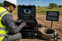 Caméra d'inspection de canalisation HD 1080P de 9 pouces, tête de caméra rotative de 32 mm, étanche IP68 avec compteur de mètres, enregistrement DVR, localisateur 512 Hz.