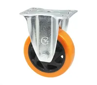Roulettes en caoutchouc fixes robustes de haute qualité roulement à billes à Double maigre industriel ajuster la roue de roulette de chaise pour la KJ-401 de voiture