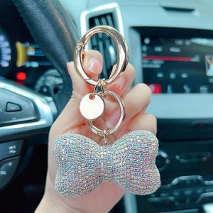 Luxury Full-Diamond <b>Bow</b> Keychain - <b>Large</b> Crystal Rhinestone Keyring, Luxury Bag Pendant for Women - Product Image 5