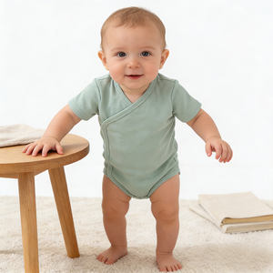 Grosir Stok Tersedia 100% Katun Organik Kimono Romper Bayi Baju Bayi Organik - Product Image 2