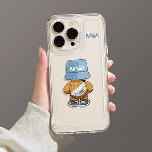 Fundas de teléfono TPU transparentes de oso de dibujos animados bonitos para iPhone 16 <span class=keywords><strong>Pro</strong></span> Max diseño de oso violento Compatible con iPhone 11 modelos más nuevos - Product Image 5