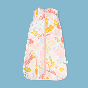 Vente en gros 1.5 <span class=keywords><strong>tog</strong></span> sac de couchage pour bébé 100% coton imprimé sans manches fermeture éclair couverture portable pour bébé sacs de couchage pour nouveau-né - Product Image 5