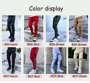 Pantalons <span class=keywords><strong>de</strong></span> jogging pour <span class=keywords><strong>homme</strong></span> <span class=keywords><strong>de</strong></span> qualité supérieure, taille mi-haute, coupe slim, couleur unie, 100% coton, respirant, séchage rapide, pour la course à pied et l'entraînement - Product Image 6