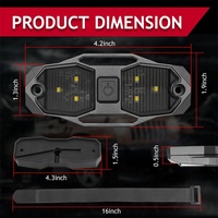 OVOVS vente en gros, 12v 24v, étanche IP68, barre de rouleau blanche, LED, dôme, ATV, voiture, toit, lumières pour Polaris RZR UTV 4WD