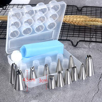 12-teiliges Wiederverwendbares 304 Edelstahl Nahtloses Spritztüllen-Set für Kuchendekoration Zuckerguss-Spitzen DIY Backzubehör