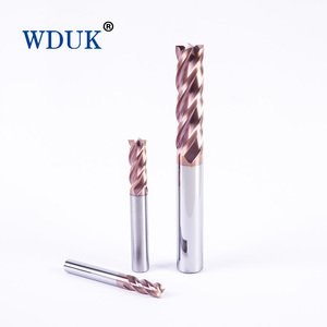 WDUK 55 درجة 4 شفرات مثقاب طرفي من سبيكة فولاذ التنجستن 55HRCT طبقة كربيد التنجستن لتشغيل الفولاذ - Product Image 2
