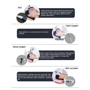 Precio de fábrica profesional Operación simple Aerosol de oxígeno Rueda universal Antienvejecimiento 8 en 1 Máquina facial de oxígeno - Product Image 2