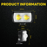 Systèmes d'éclairage BAOBAO BB1813 2 lentilles blanc jaune double couleur mini antibrouillard H27 lampes pour Luces Led Para Moto moto lumière