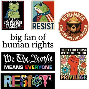 Calcomanías de Vinilo Removibles Resistentes al Agua y a los Rayos UV con la Lema 'Resist Hummen Rights', LGBTQ, Igualdad Trans, Justicia Social Liberal - Product Image 4