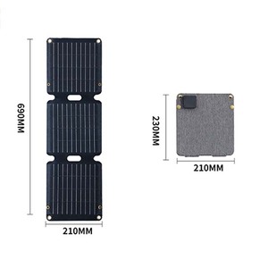 Panel Solar Monocristalino de Silicio de 21 W, Plegable en Tres Partes, para Carga en Exteriores, Panel Fotovoltaico Delgado, Portátil y Plegable - Product Image 2