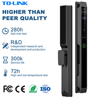 Serrure intelligente TTlock à reconnaissance faciale 3D, biométrique, étanche, compatible Tuya Wifi, pour porte coulissante en verre.