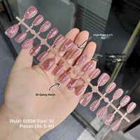 Faux ongles personnalisés œil de chat dorés à presser, forme amande, motif fleur dorée et perle, faits à la main, réutilisables pour salon de manucure, DIY, vente en gros