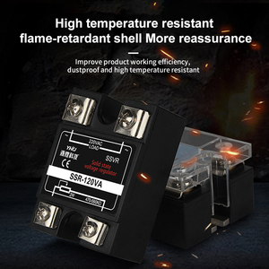 Relais à semi-conducteurs SSR - 10VA 40VA 120VA 40A régulation de tension avec couvercle anti-poussière en plastique dissipateur thermique 220v - Product Image 4