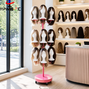 Présentoir de perruques sur pied en métal rotatif pour extensions de cheveux naturels, type mannequin - Product Image 4