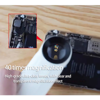 15X 40X Rechargeable Handheld Magnifier With Two LED Lights PCB Boards Repair Tools Jewelry Identification Loupe