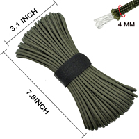 Camping Couleurs Durable Polyester Nylon Parachute Cordon 100ft 7 Strand 4mm Tente Tressée 550lb Paracord Corde