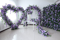 Arche de fond pour mariage personnalisé A97, décor floral, support en forme de cœur, rose rouge artificielle, arches en forme de cœur pour proposition