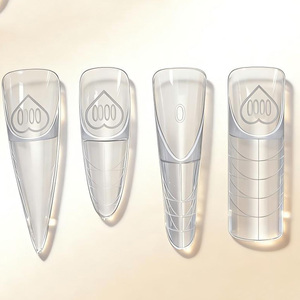 Plantillas de Uñas Francesas Fáciles de Usar, Herramienta Dual para Extensión de Uñas, Logotipo Personalizado, Plantillas Dobles para Uñas Francesas, Diseño Almendrado - Product Image 1